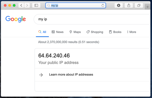 连接后的网页访问结果示意