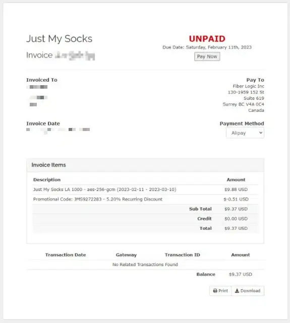 just my socks续费